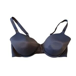 Vanity Fair Wirefree Full Coverage Grey Bra Comfort Straps Size 36D Style 76380